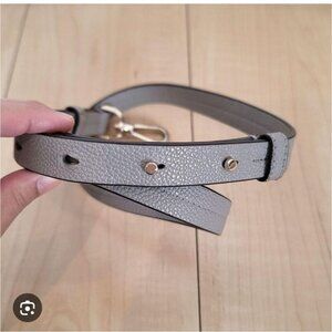KATE SPADE | grommet-embellished grey leather Bag strap